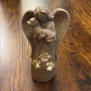Dog Memorial Angel Tea Light Candle Holder